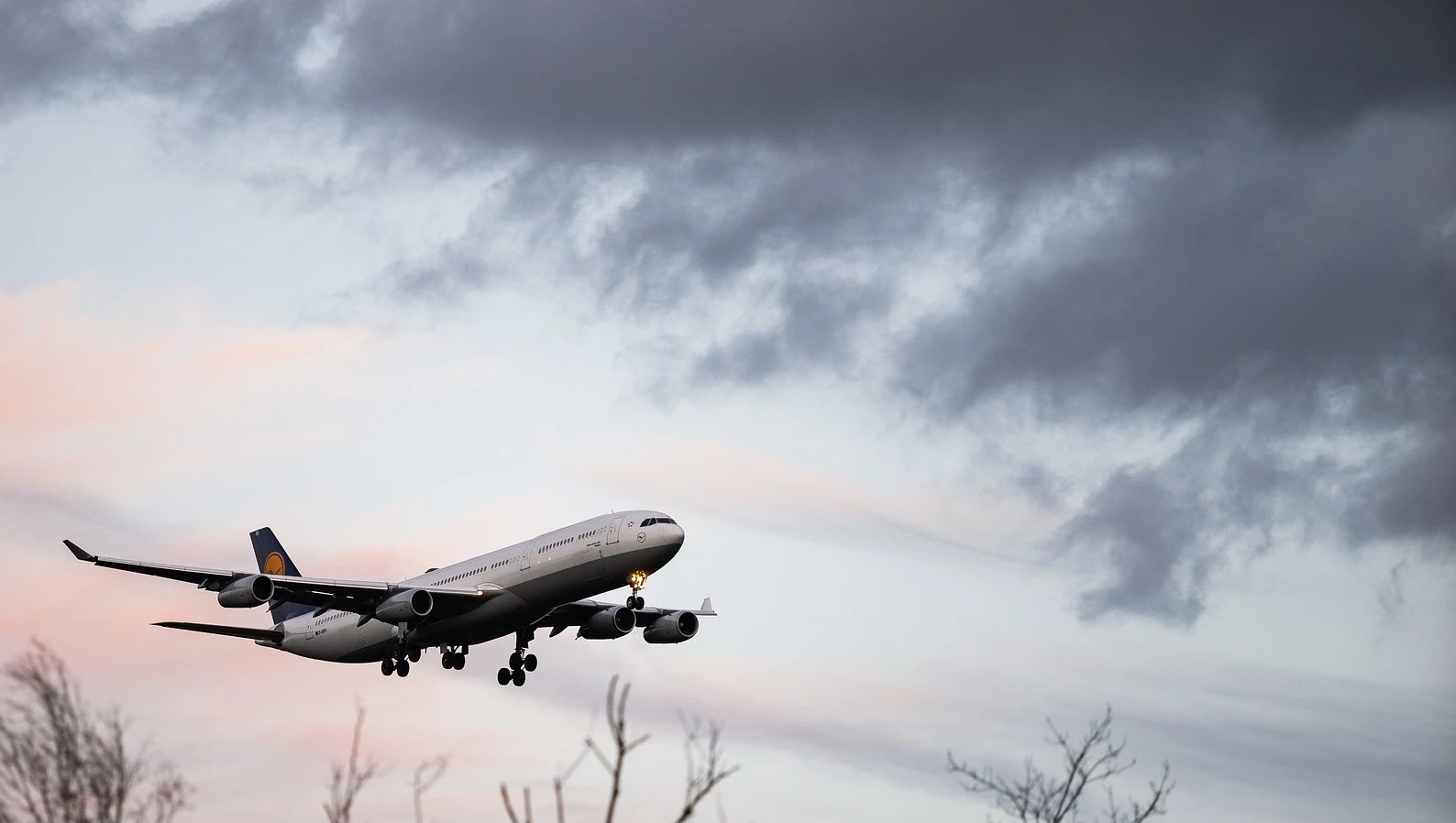 Airplane in sky